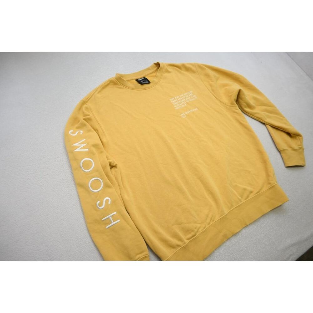 Nike Crew Neck Sweatshirt‎ Long Sleeve Cotton Blend Performance Mens Sz Medium